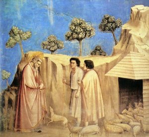 Retiro de San Joaquín entre los Pastores de Giotto